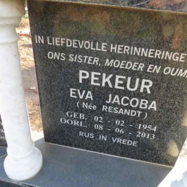 PEKEUR Eva Jacoba nee RESANDT 1954-2013