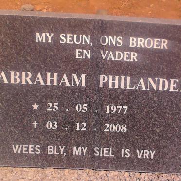 PHILANDER Abraham 1977-2008