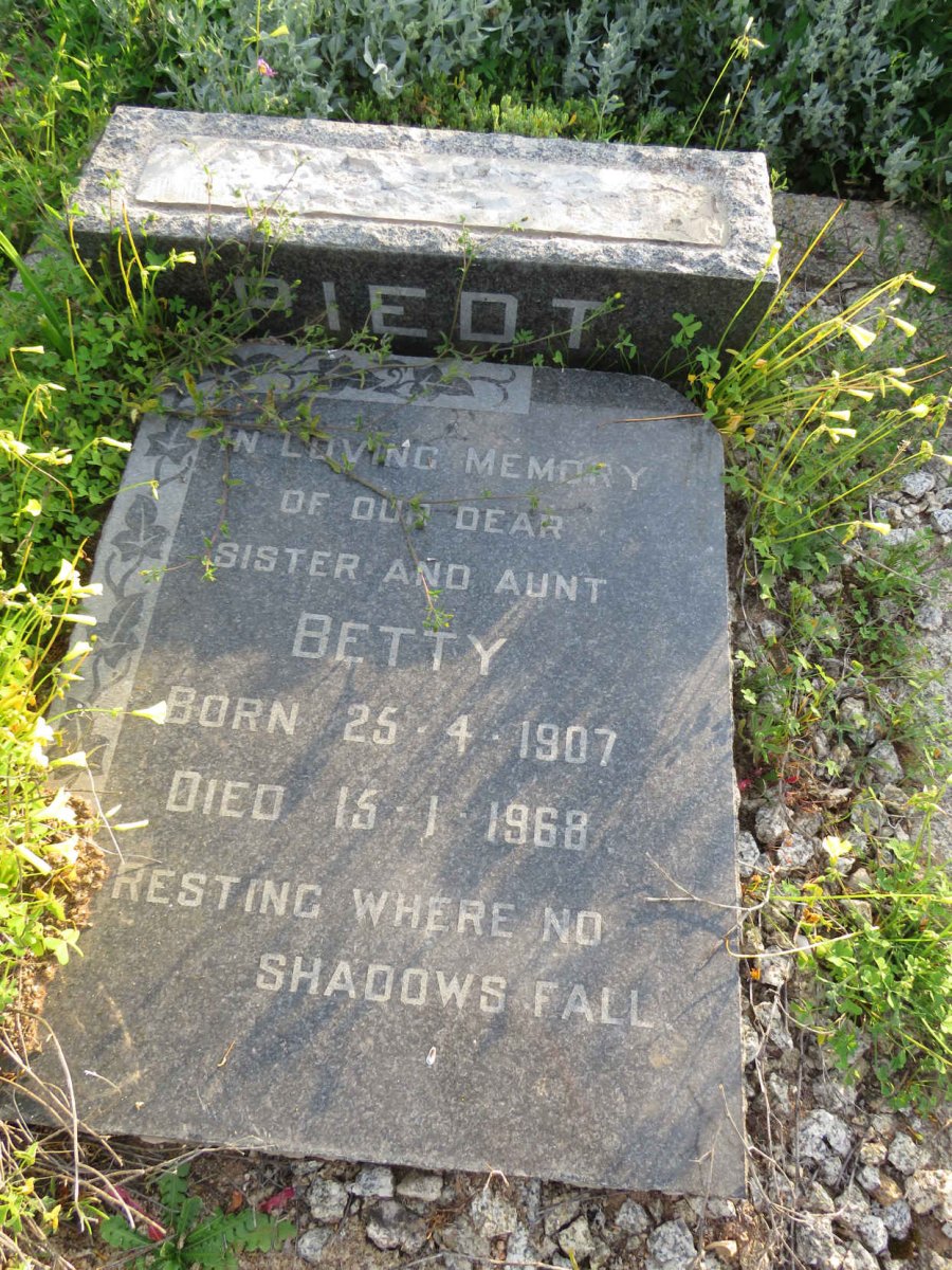 PIEDT Betty 1907-1968