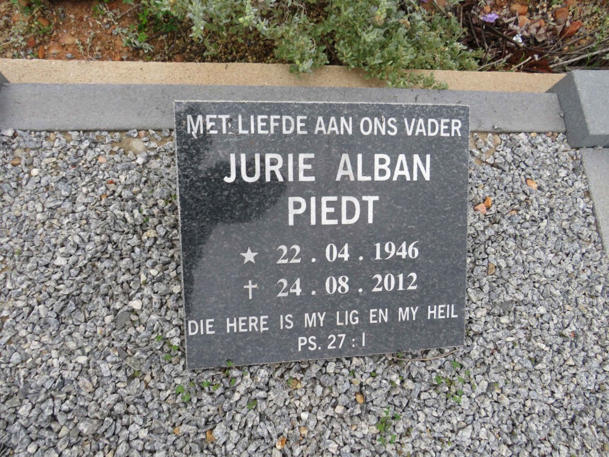 PIEDT Jurie Alban 1946-2012