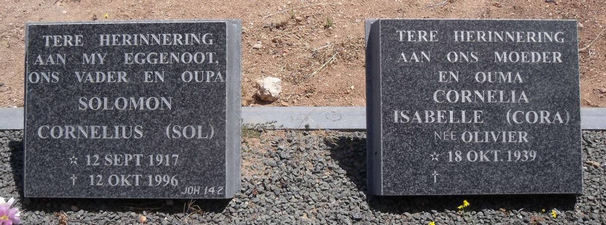 PIENAAR Solomon Cornelius 1917-1996 &amp; Cornelia Isabelle OLIVIER 1939- _2