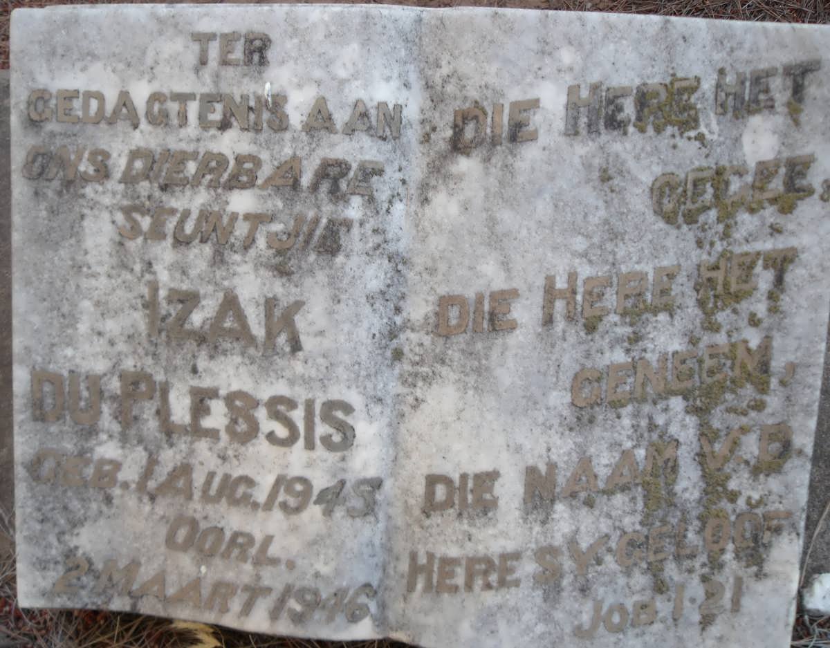 PLESSIS Izak, du 1943-1946
