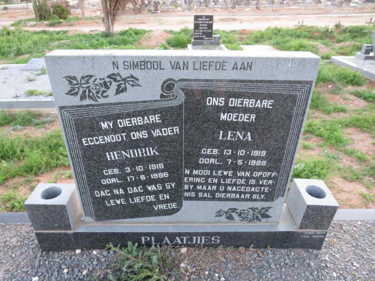 PLAATJIES Hendrik 1918-1986 & Lena 1919-1988
