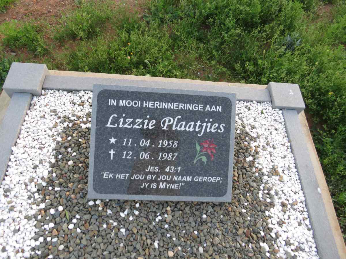 PLAATJIES Lizzie 1958-1987