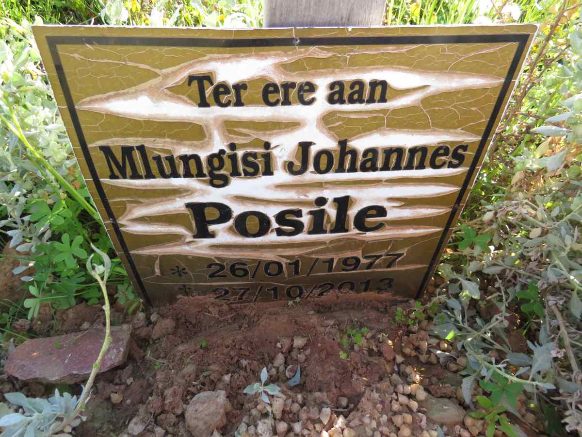 POSILE Mlungisi Johannes 1977-2013