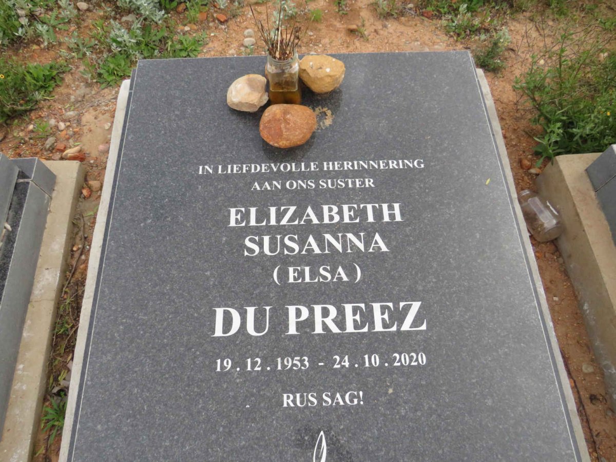 PREEZ Elizabeth Susanna, du 1953-2020