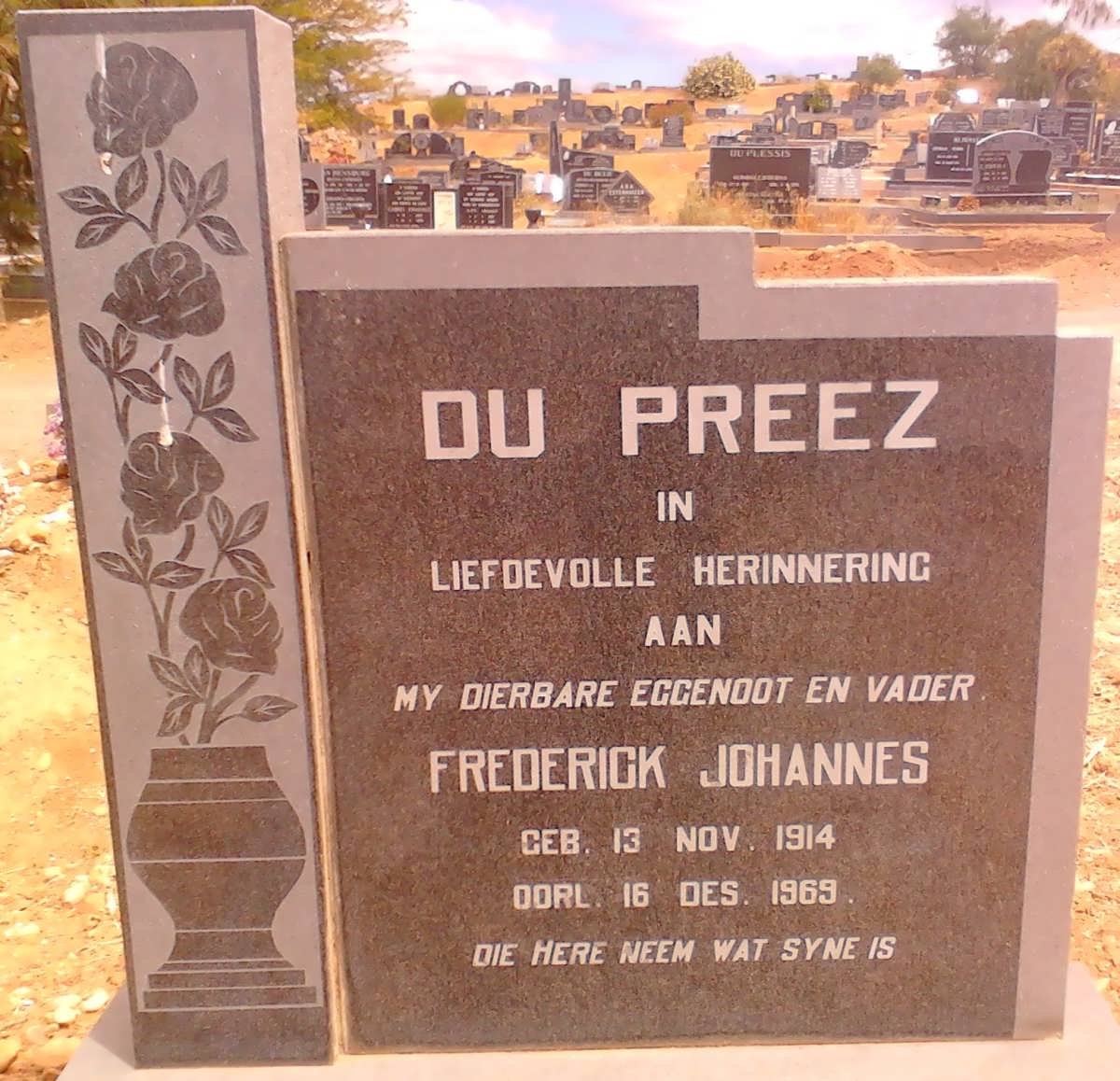 PREEZ Frederick Johannes, du 1914-1969