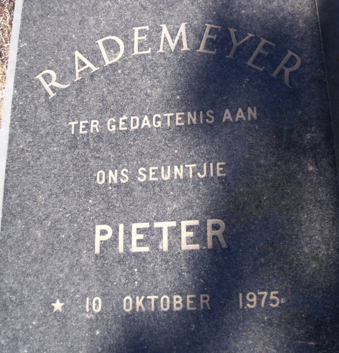 RADEMEYER Pieter 1975-1975