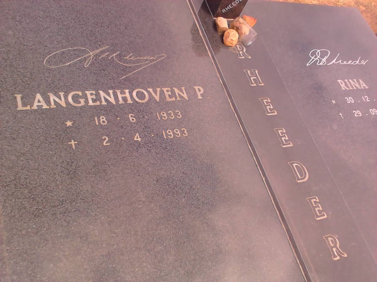 RHEEDER Langenhoven P. 1933-1993 & Rina 1930-2005 _1