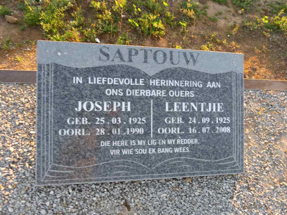 SAPTOUW Joseph 1925-1990 & Leentjie 1925-2008