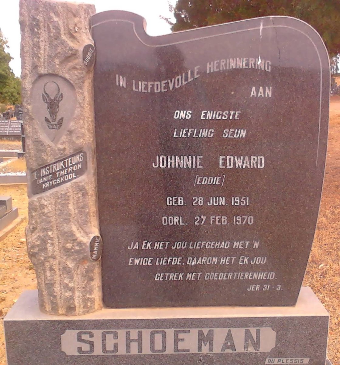 SCHOEMAN Johnnie Edward 1951-1970