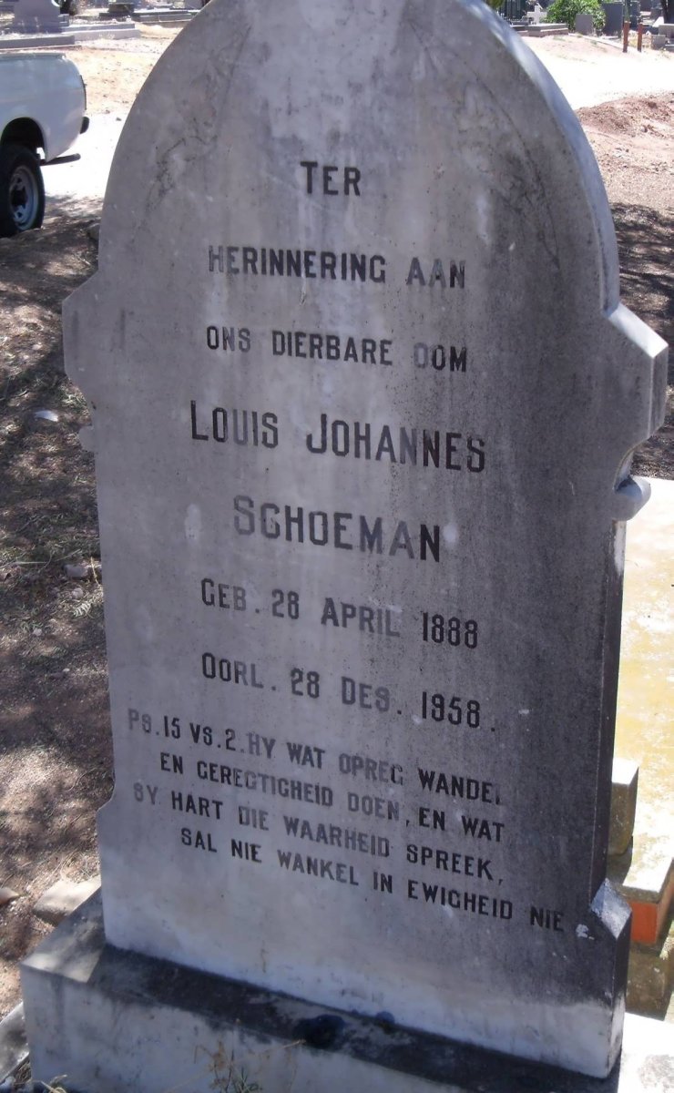 SCHOEMAN Louis Johannes 1888-1958
