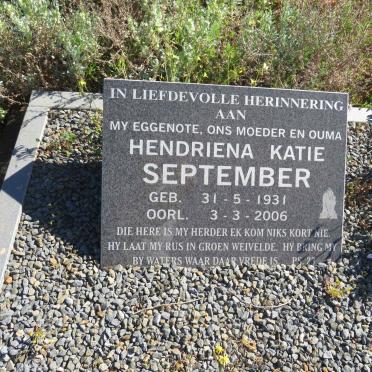 SEPTEMBER Hendrina Katie 1931-2006