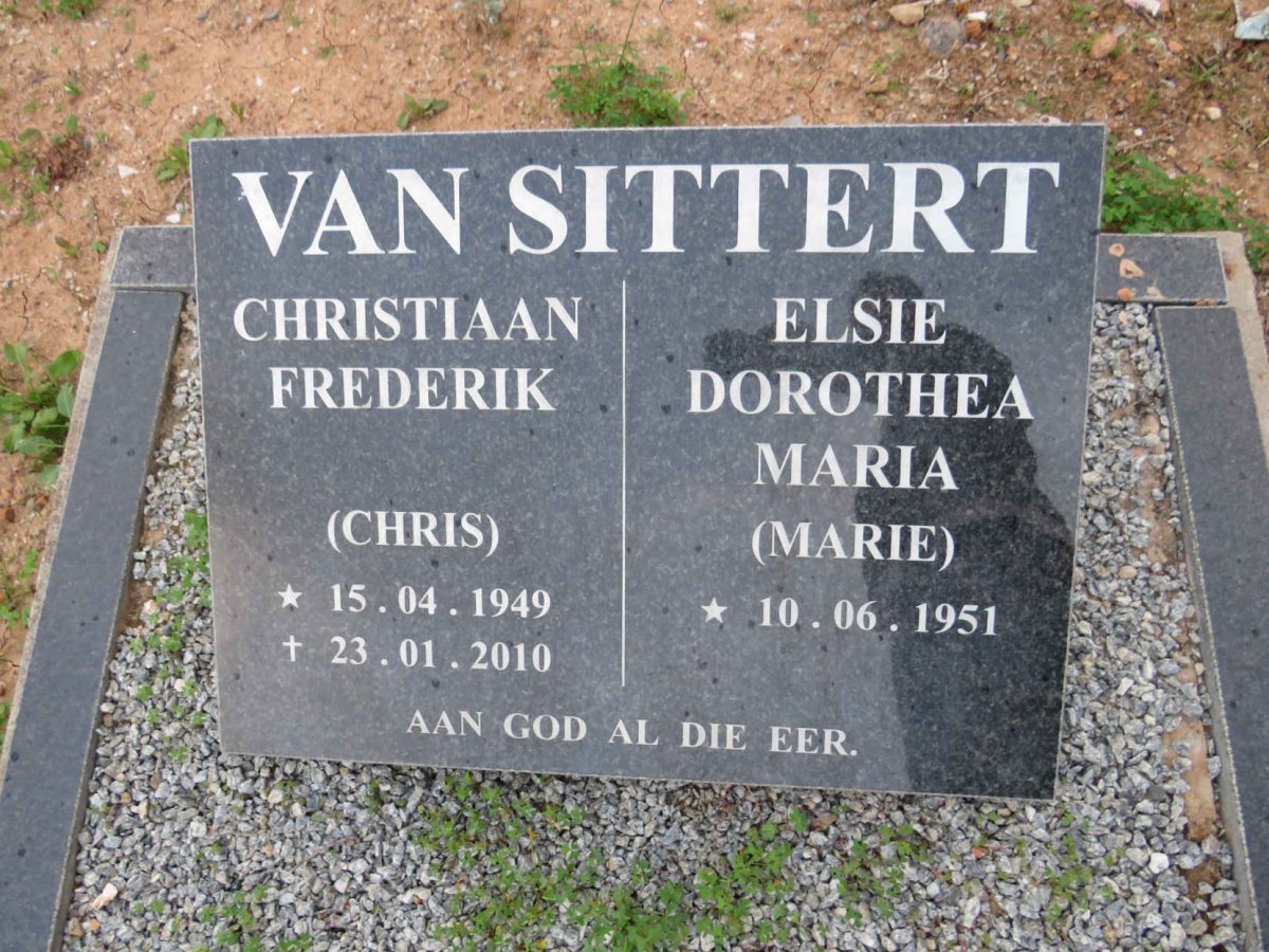 SITTERT Christiaan Frederik, van 1949-2010 & Elsie Dorothea Maria 1951-