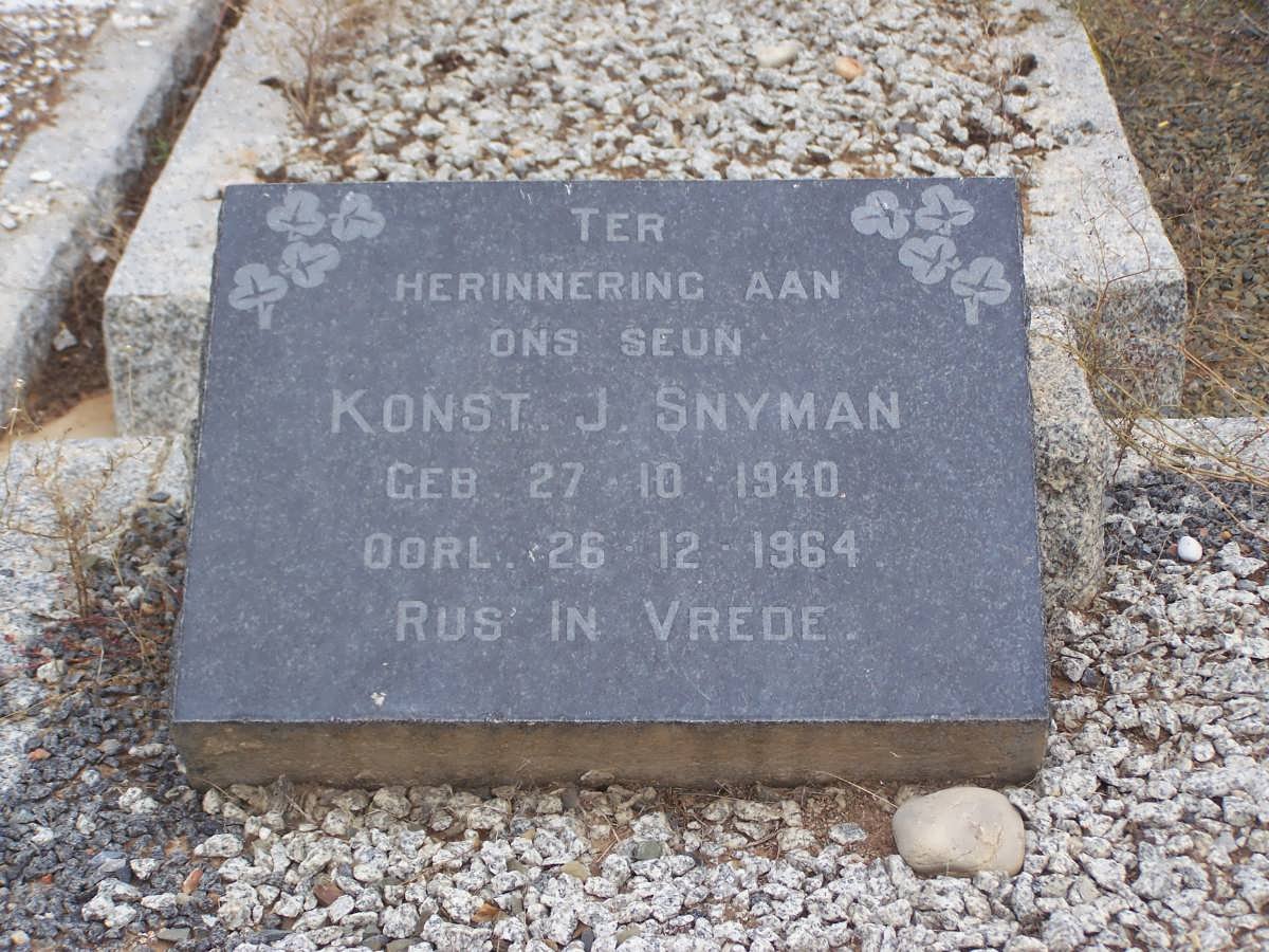 SNYMAN J. 1940-1964