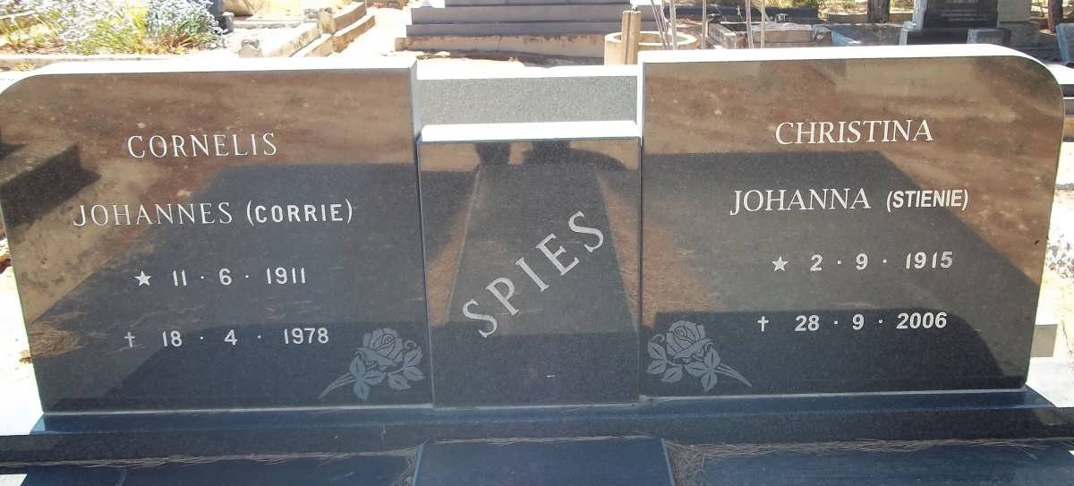 SPIES Cornelis Johannes 1911-1978 &amp; Christina Johanna 1915-2006
