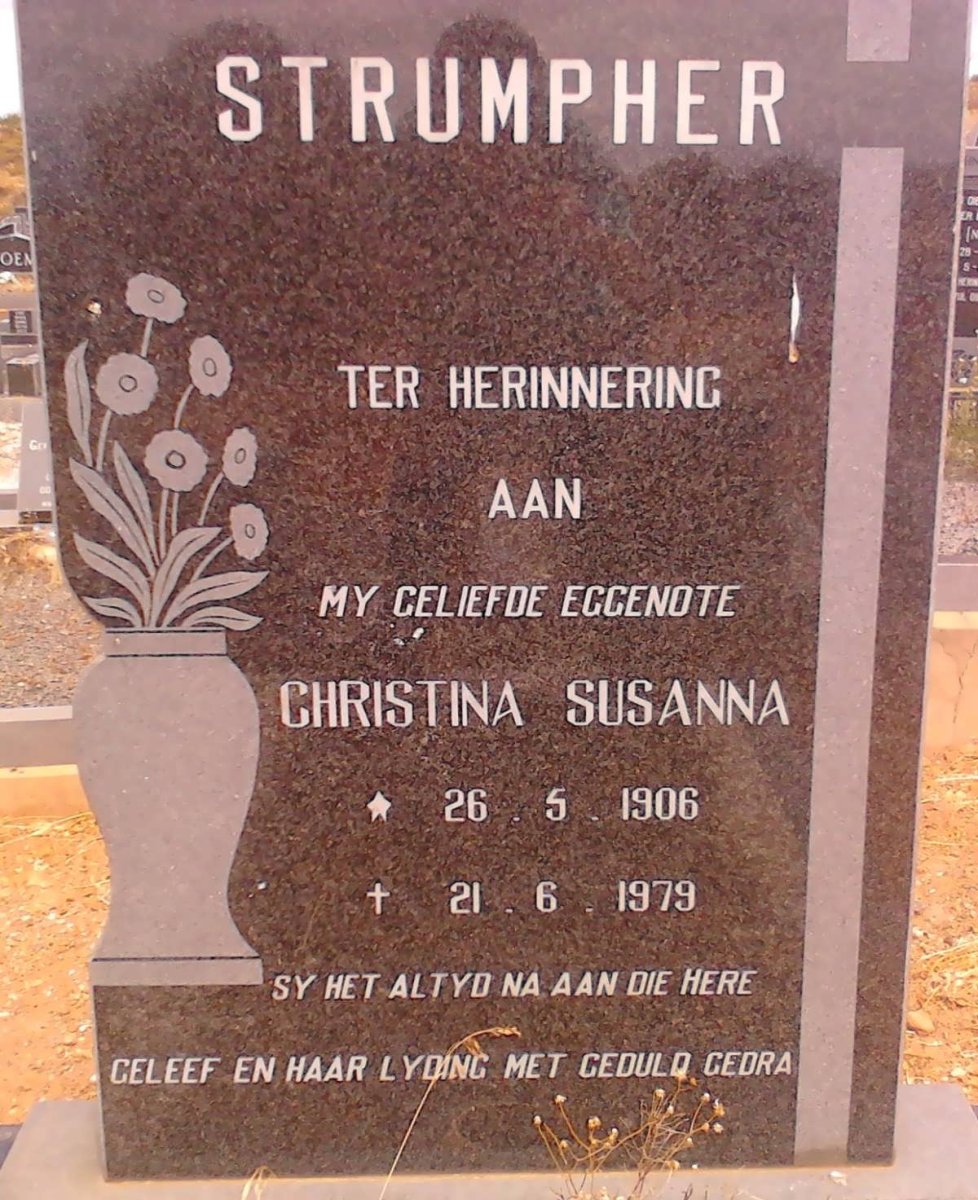 STRUMPHER Christina Susanna 1906-1979