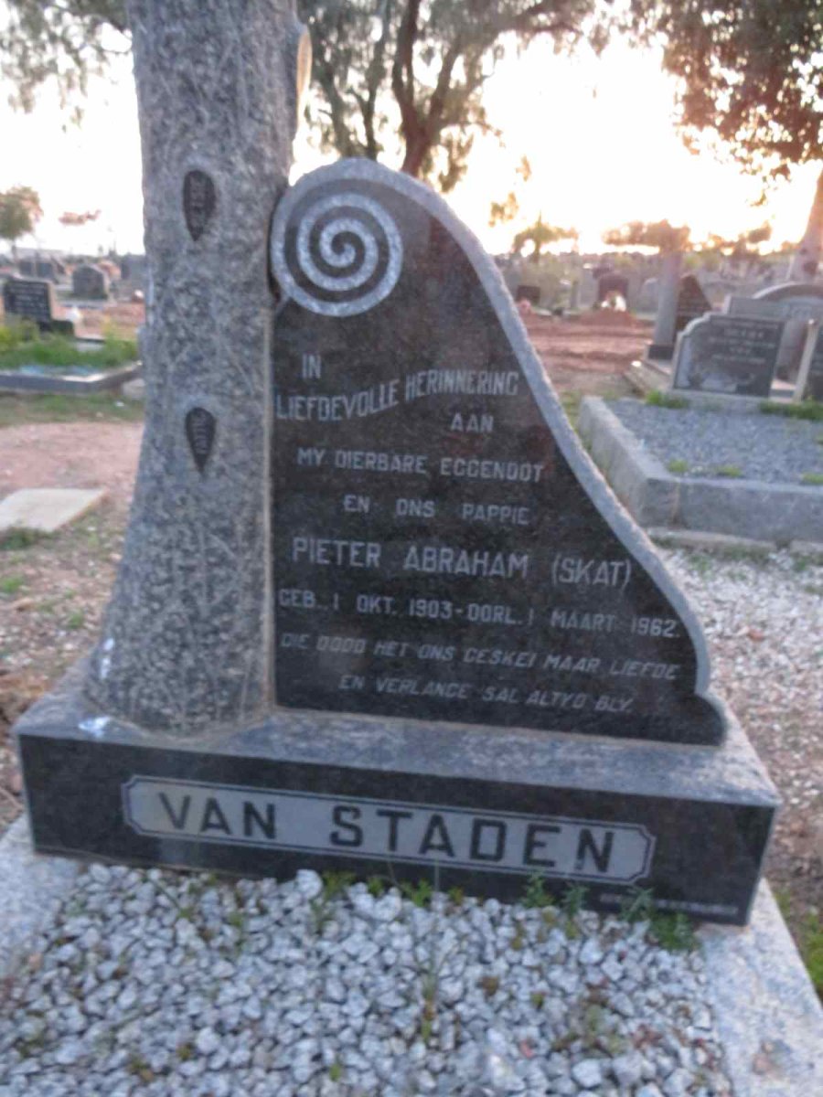 STADEN Pieter Abraham, van 1903-1962