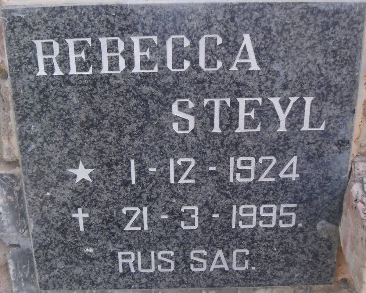 STEYL Rebecca 1924-1995