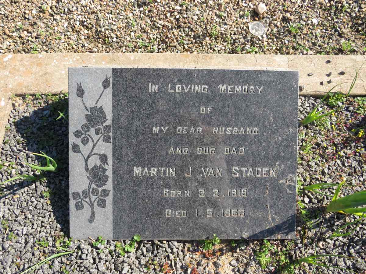 STADEN Martin J., van 1919-1963