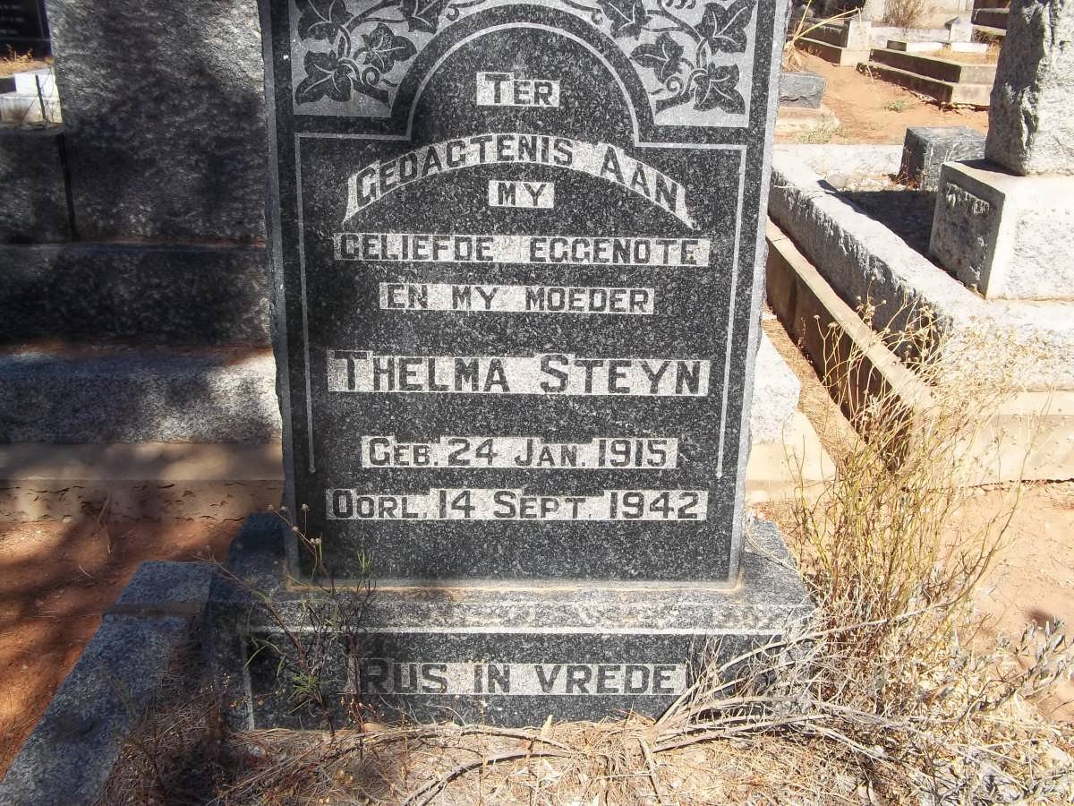 STEYN Thelma 1915-1942