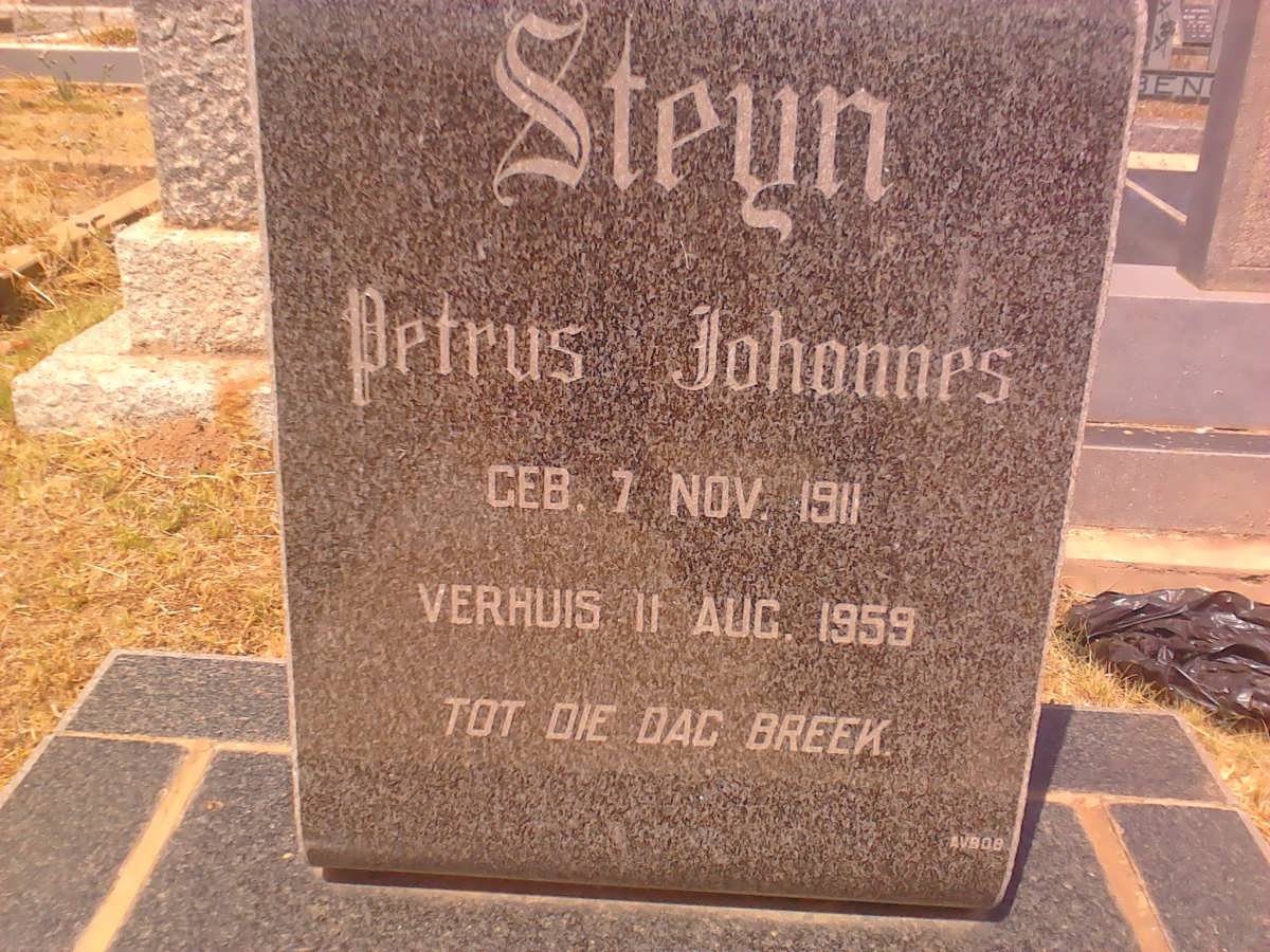 STEYN Petrus Johannes 1911-1959