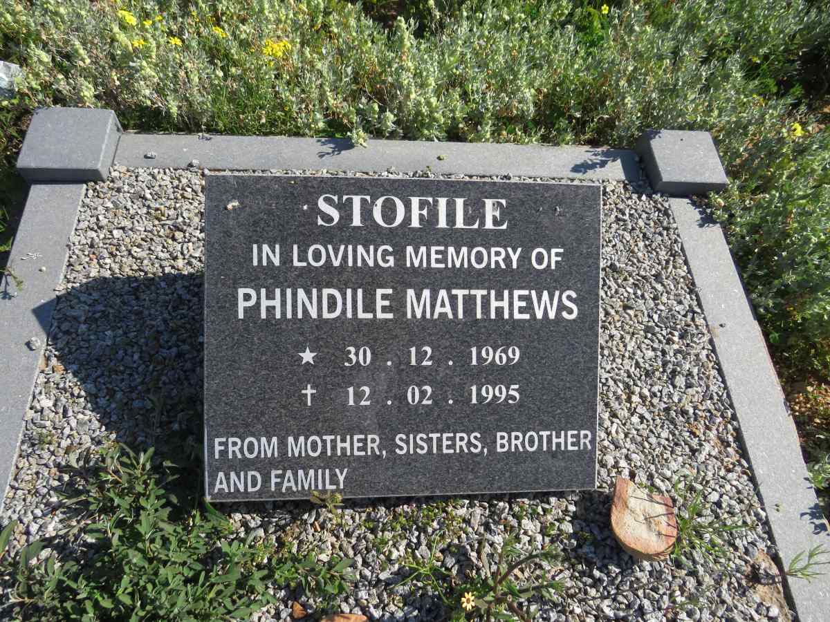 STOFILE Phindile Matthews 1969-1995