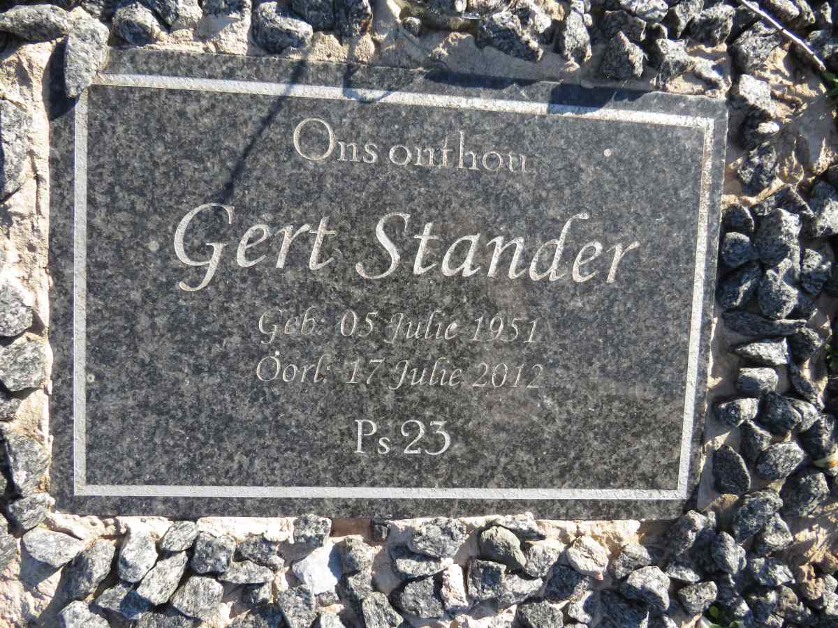 STANDER Gert 1951-2012