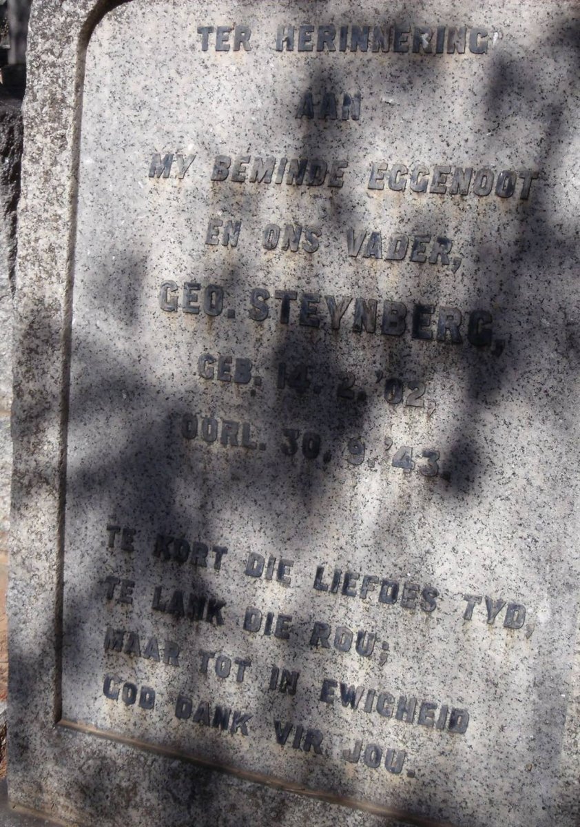 STEYNBERG Geo. 1902-1943