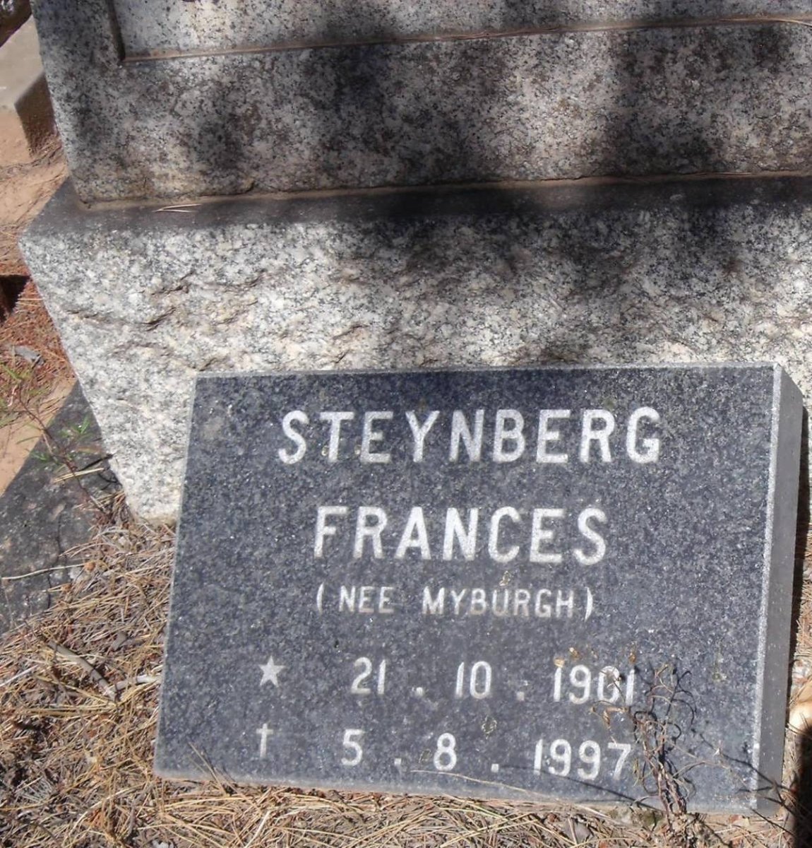 STEYNBERG Francis nee MYBURGH 1901-1997