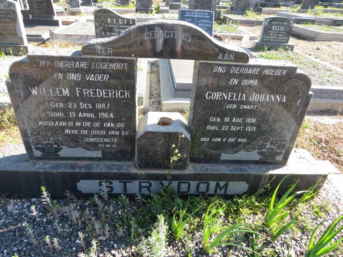 STRYDOM Willem Frederick 1887-1964 & Cornelia Johanna SWART 1891-1971