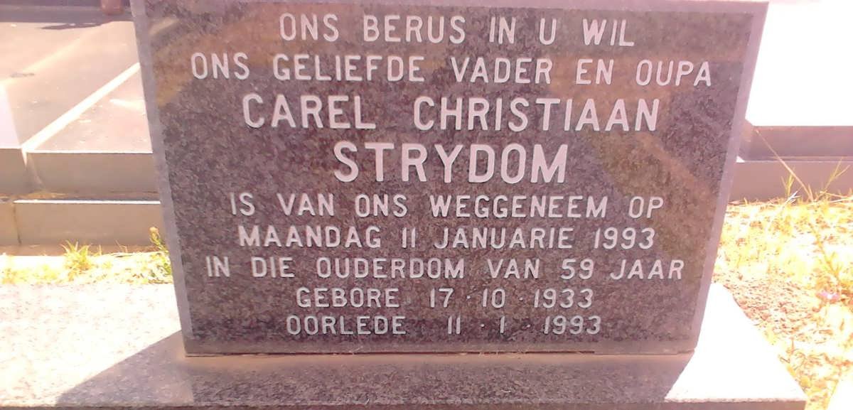 STRYDOM Carel Christiaan 1933-1993