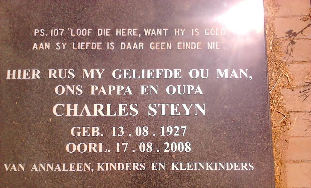 STEYN Charles 1927-2008