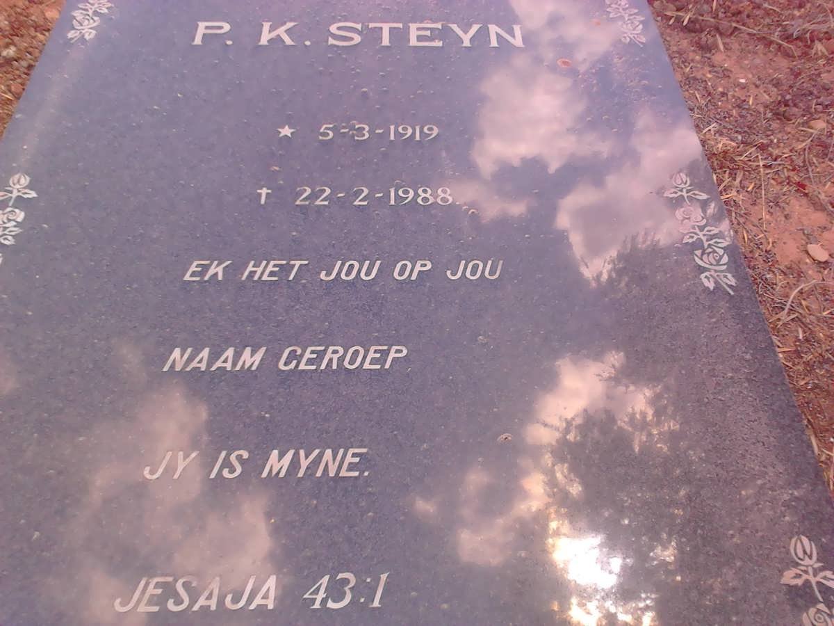 STEYN P.K. 1919-1988