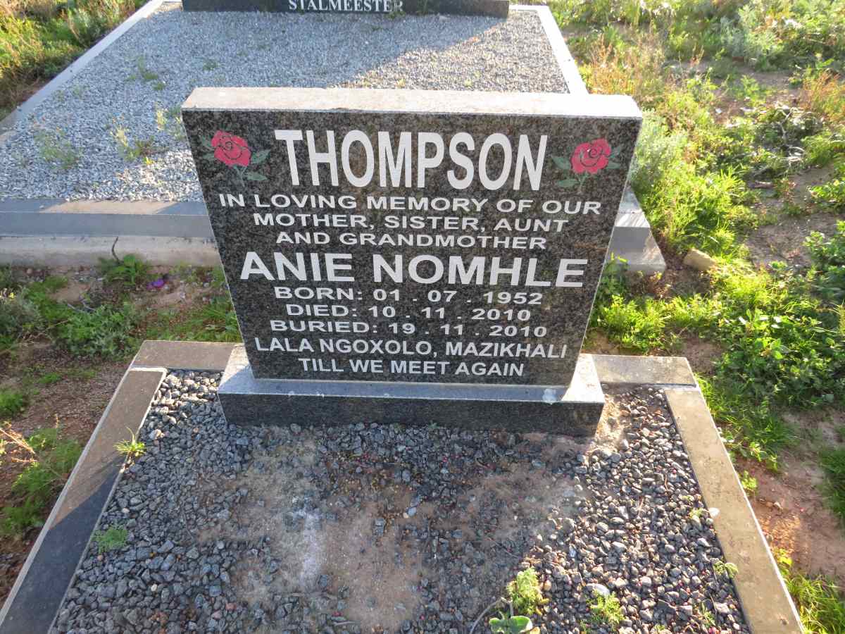 THOMPSON Anie Nomhle 1952-2010