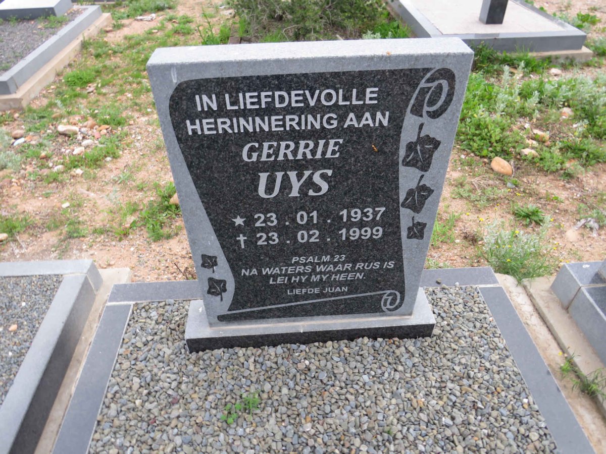 UYS Gerrie 1937-1999