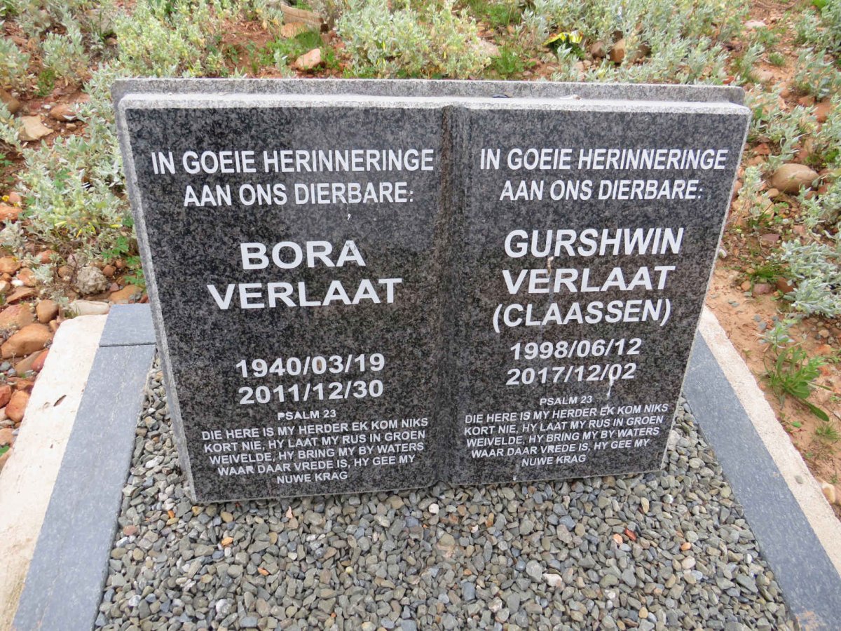 VERLAAT Bora 1940-2011 :: VERLAAT Gurshwin, CLAASSEN 1998-2017