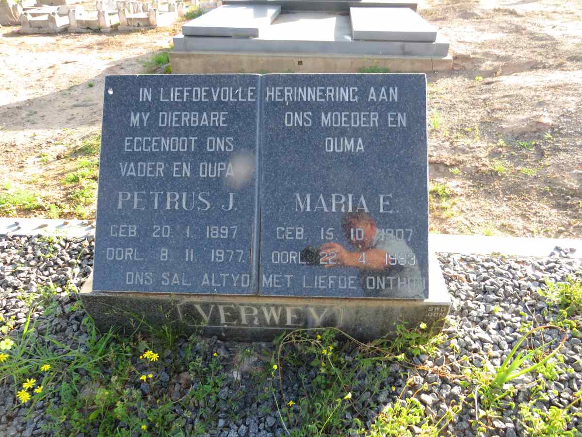 VERWEY Petrus J. 1897-1977 & Maria E. 1907-1983