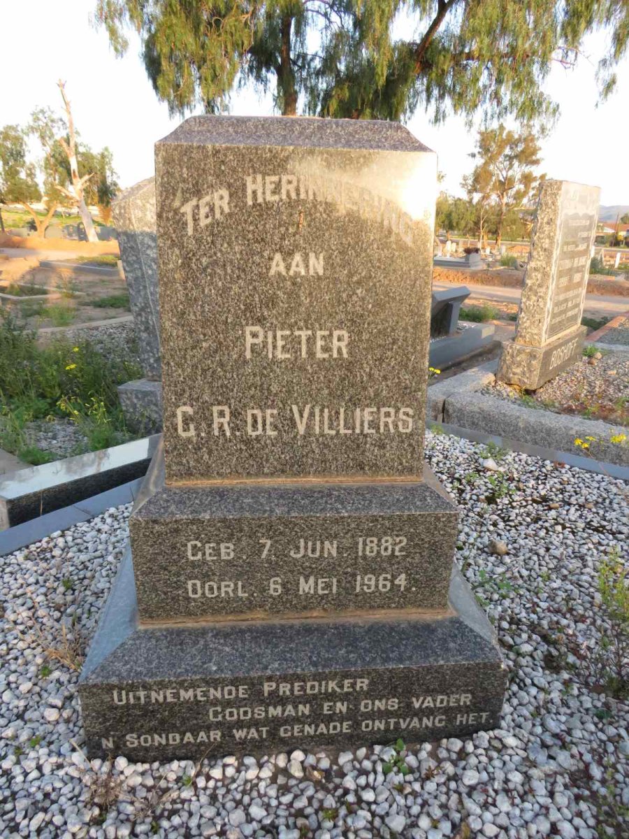 VILLIERS Pieter G.R., de 1882-1964 