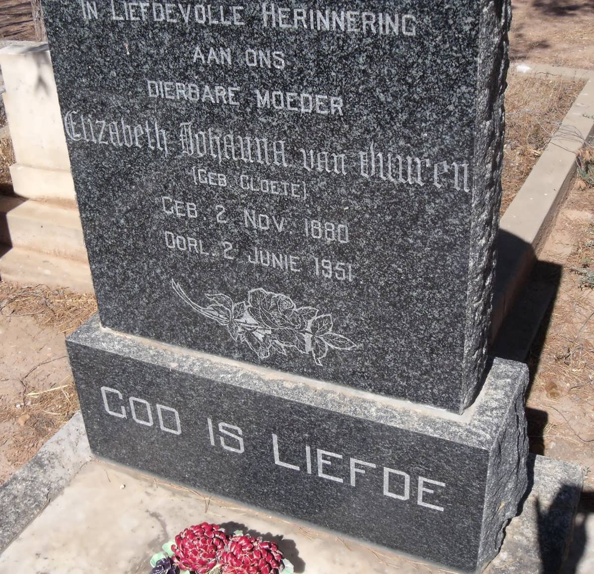 VUUREN Elizabeth Johanna nee CLOETE, van 1880-1951