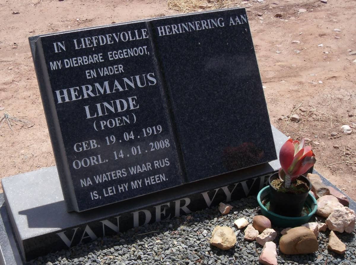 VYVER Hermanus Linde, van der 1919-2008
