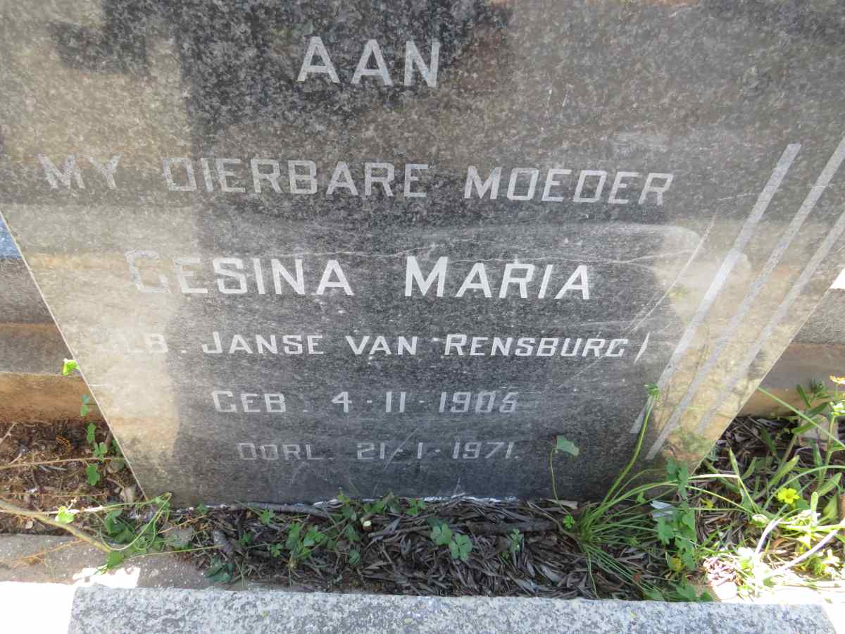 WALKER Gesina Maria nee JANSE VAN RENSBURG 1905-1971_1
