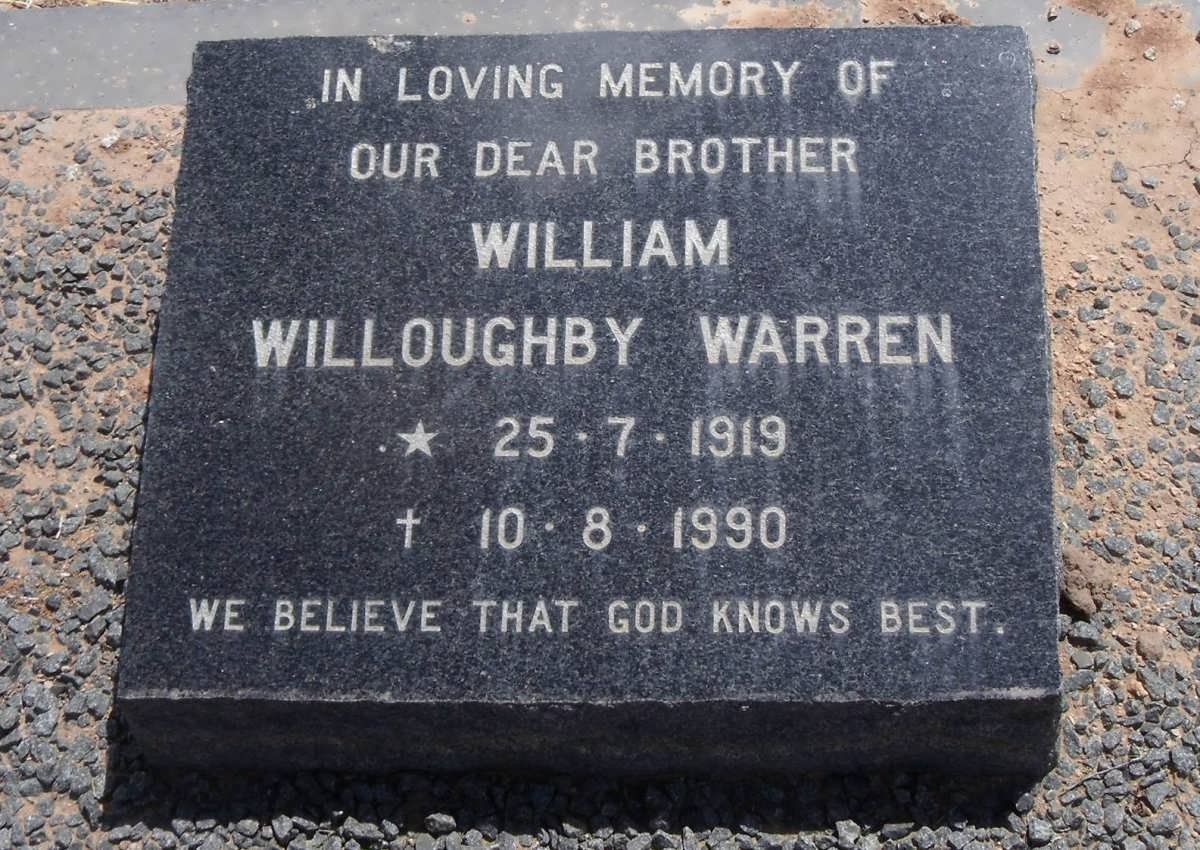 WARREN William Willoughby 1919-1990