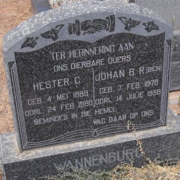 WANNENBURG Johan B.R. 1878-1958 &amp; Hester C. 1888-1980