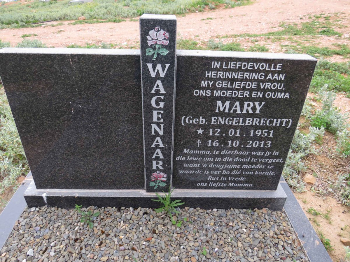WAGENAAR Mary nee ENGELBRECHT 1951-2013