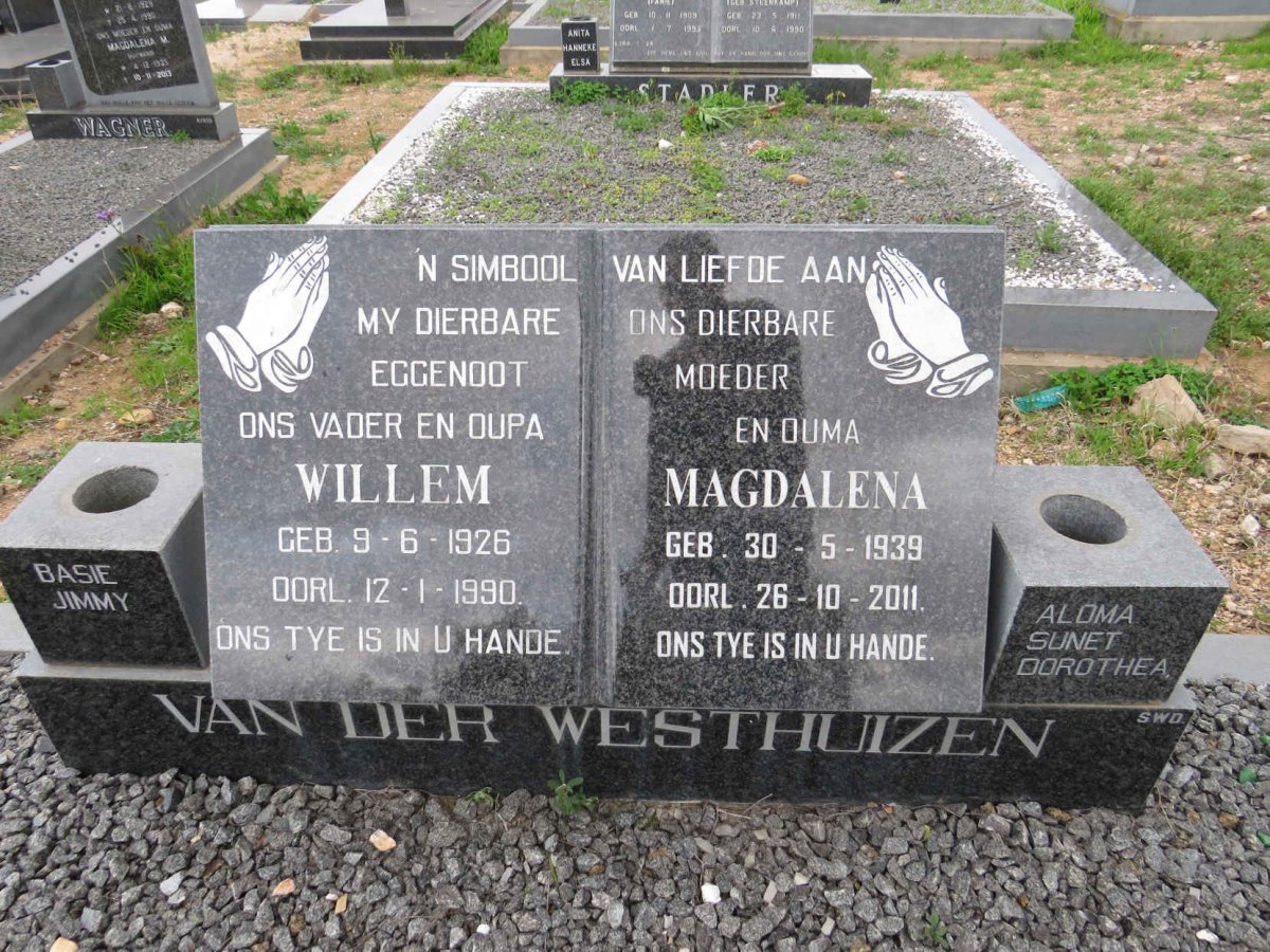 WESTHUIZEN Willem, van der 1926-1990 & Magdalena 1939-2011