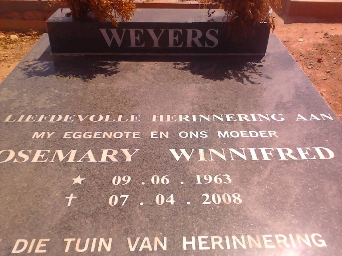 WEYERS Rosemary Winnifred 1963-2008