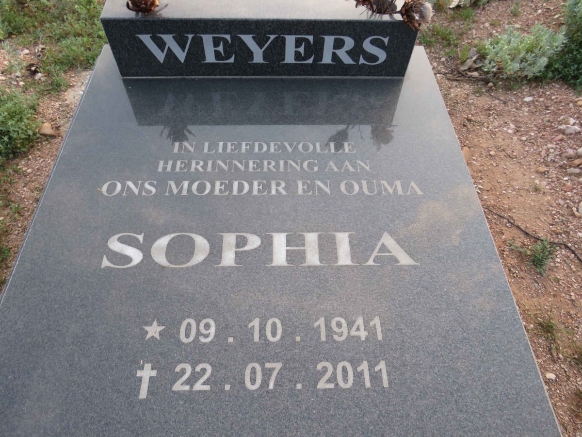 WEYERS Sophia 1941-2011