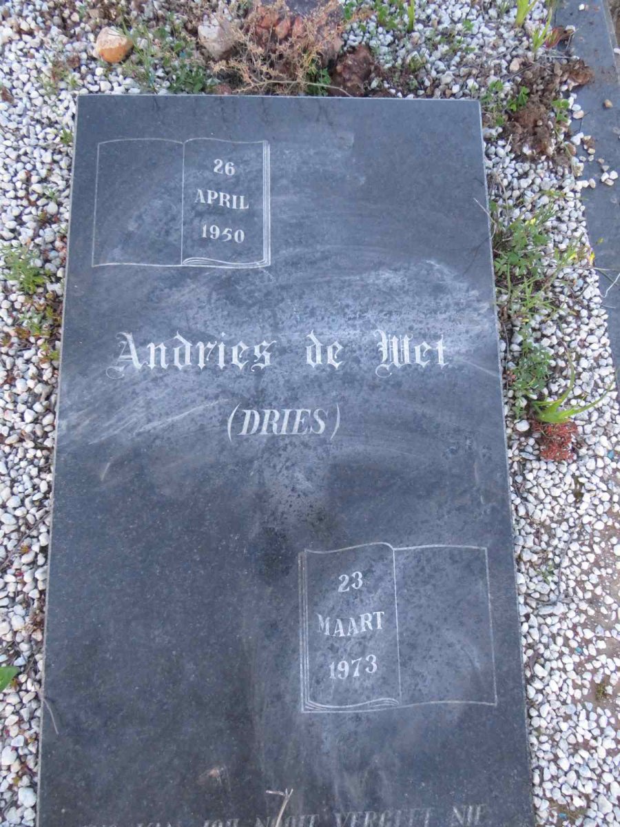 WET Andries, de 1950-1973