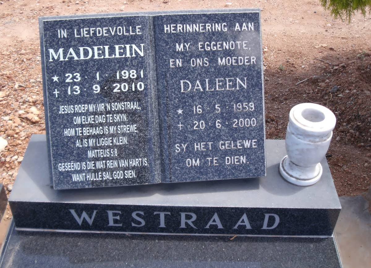 WESTRAAD Daleen 1959-2000 :: WESTRAAD Madelein 1981-2010